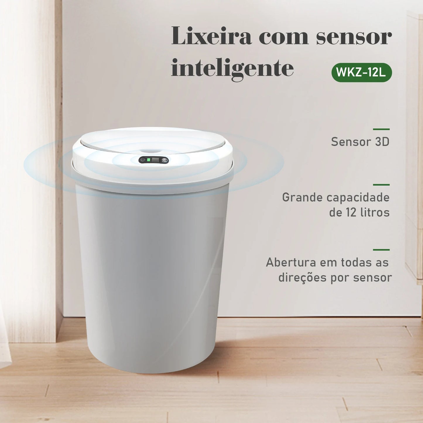 Lixeira Automática Smart Touch 12 Litros